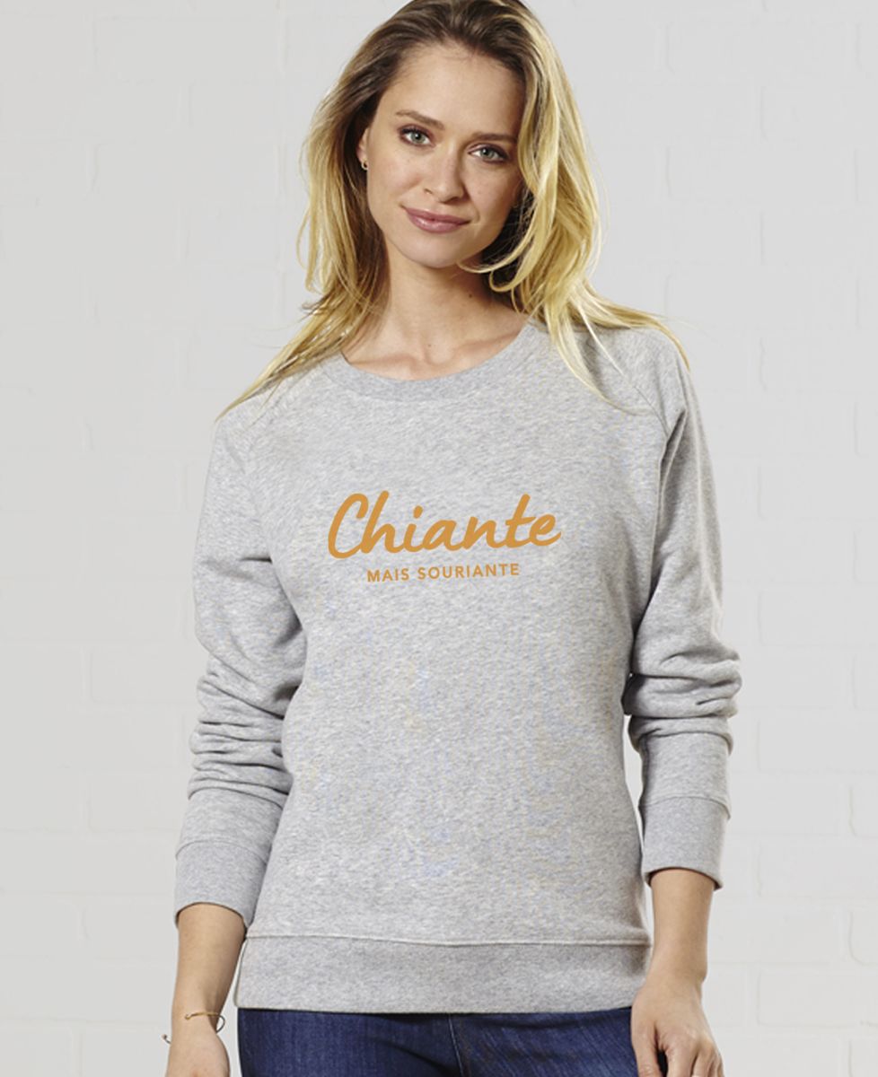 Sweatshirt femme Chiante mais souriante