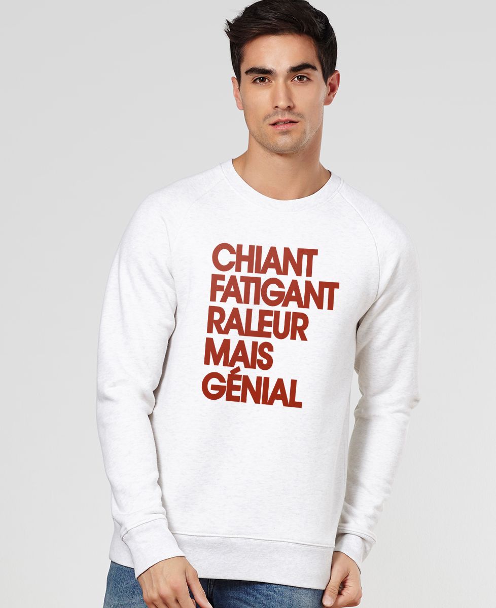 Sweatshirt homme Chiant fatiguant râleur mais génial