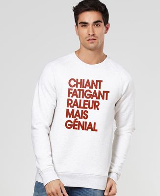 Sweatshirt homme Chiant fatiguant râleur mais génial