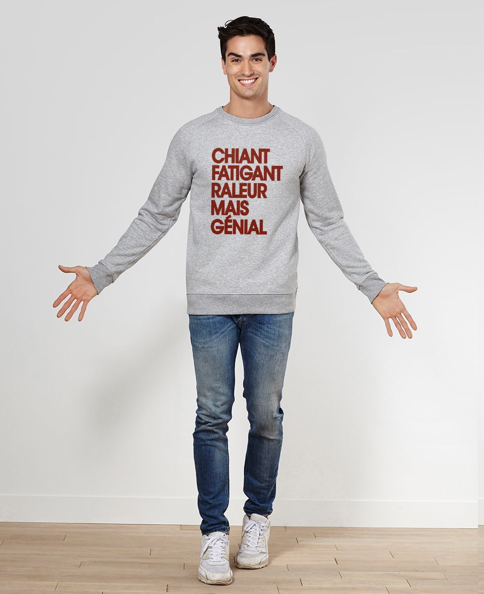 Sweatshirt homme Chiant fatiguant râleur mais génial