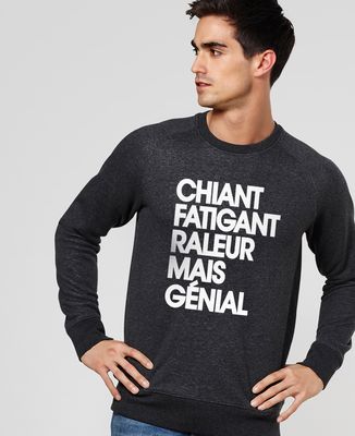 Sweatshirt homme Chiant fatiguant râleur mais génial