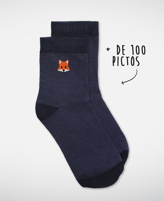 Chaussettes femme Picto brodé personnalisé - Sport, Cadeaux Papa, Cadeaux Maman, Football, EVG, Cadeaux Couple, EVJF