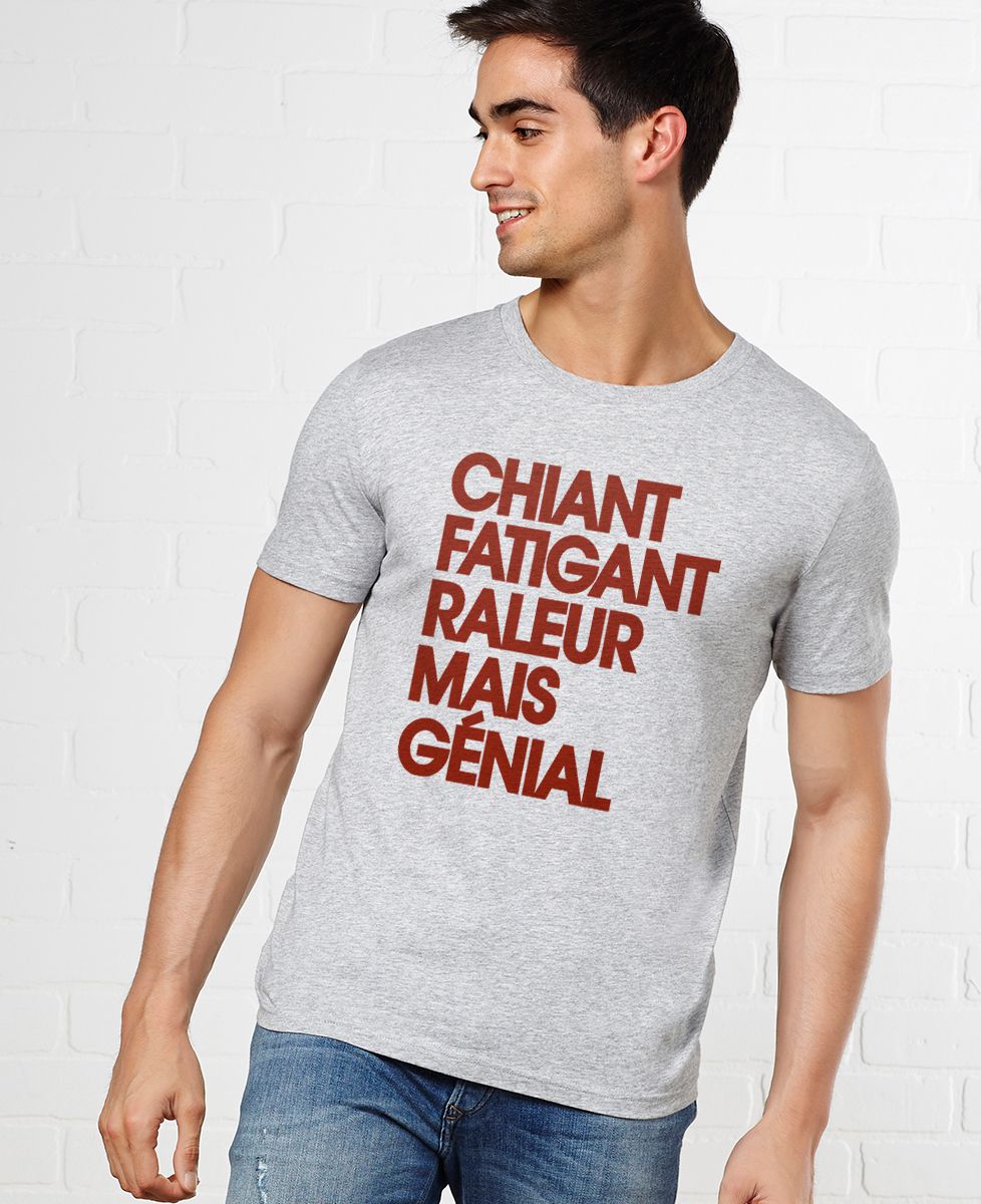T-Shirt homme Chiant fatiguant râleur mais génial