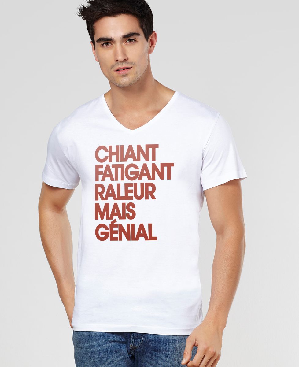 T-Shirt homme Chiant fatiguant râleur mais génial