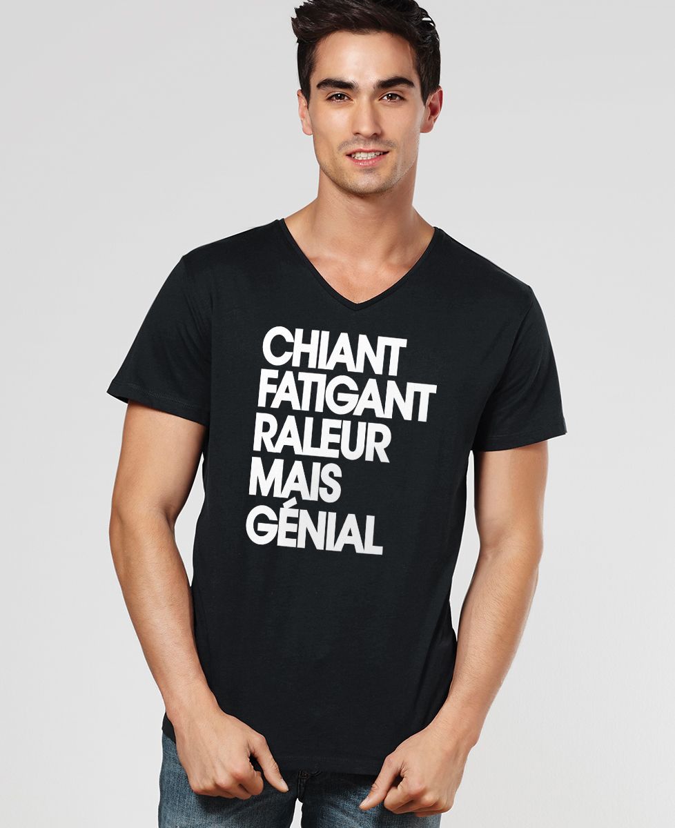 T-Shirt homme Chiant fatiguant râleur mais génial