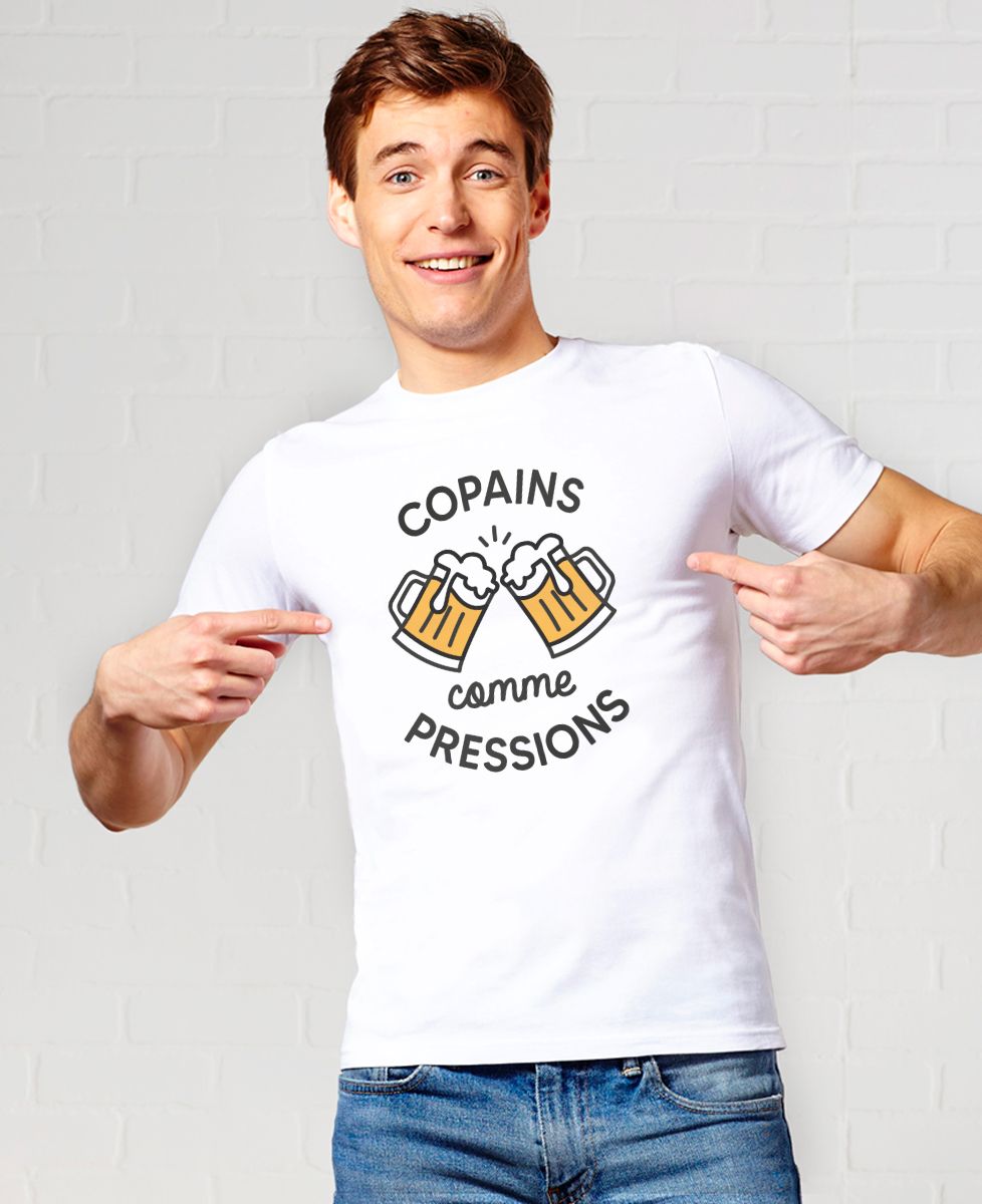 T-shirt homme Copains comme pressions - Apéro