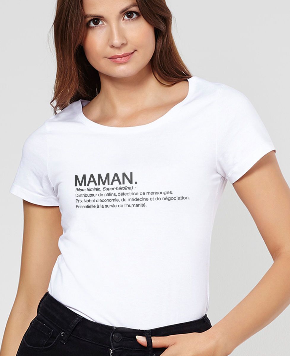 T-shirt femme Maman définition - Cadeaux Maman, Duo assortis