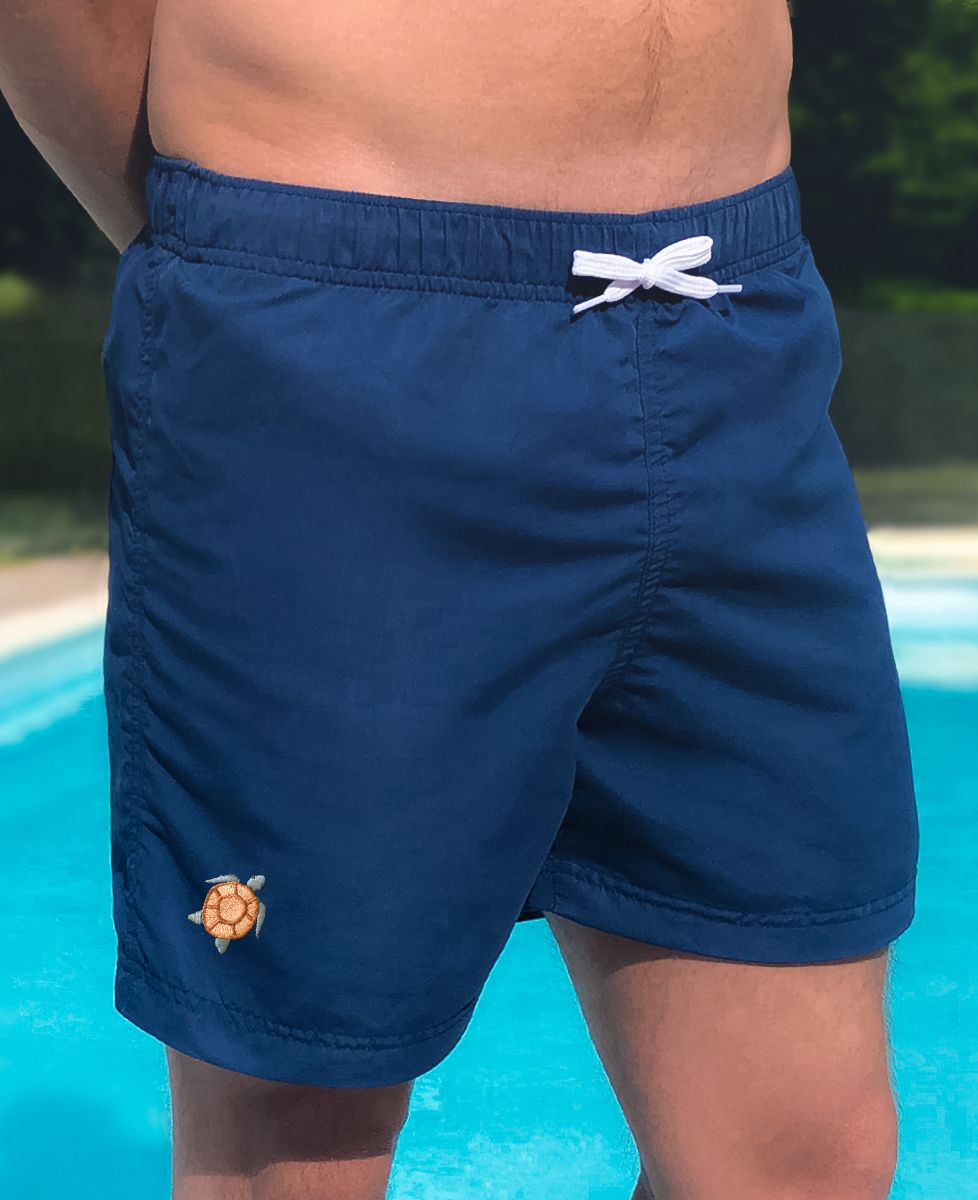 Badeshorts Meeresschildkröte (gestickt) - Tiere