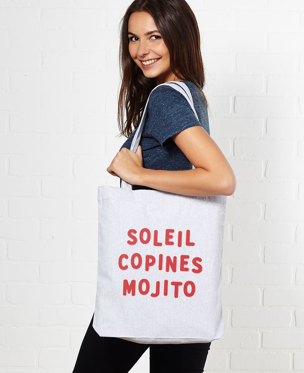 Tote bag Soleil copines mojito - Apéro, EVJF
