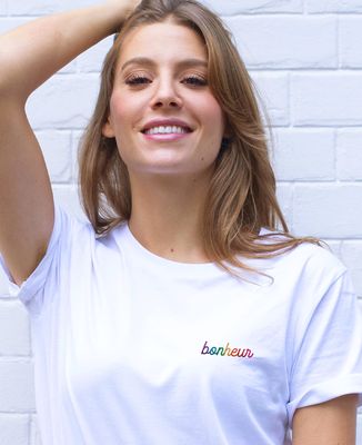T-shirt femme Bonheur (brodé)