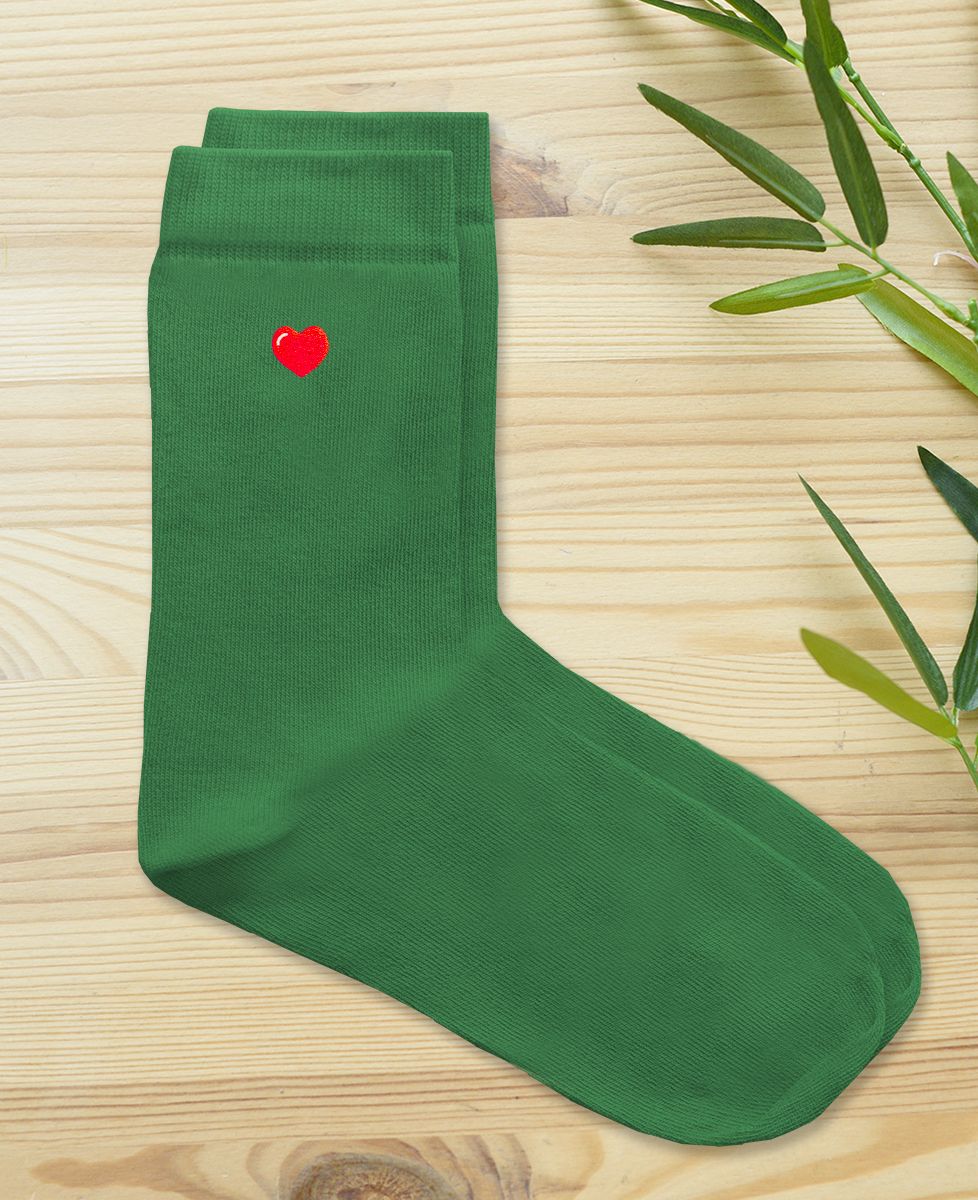 Men's socks Heart (embroidered) - Couple gifts