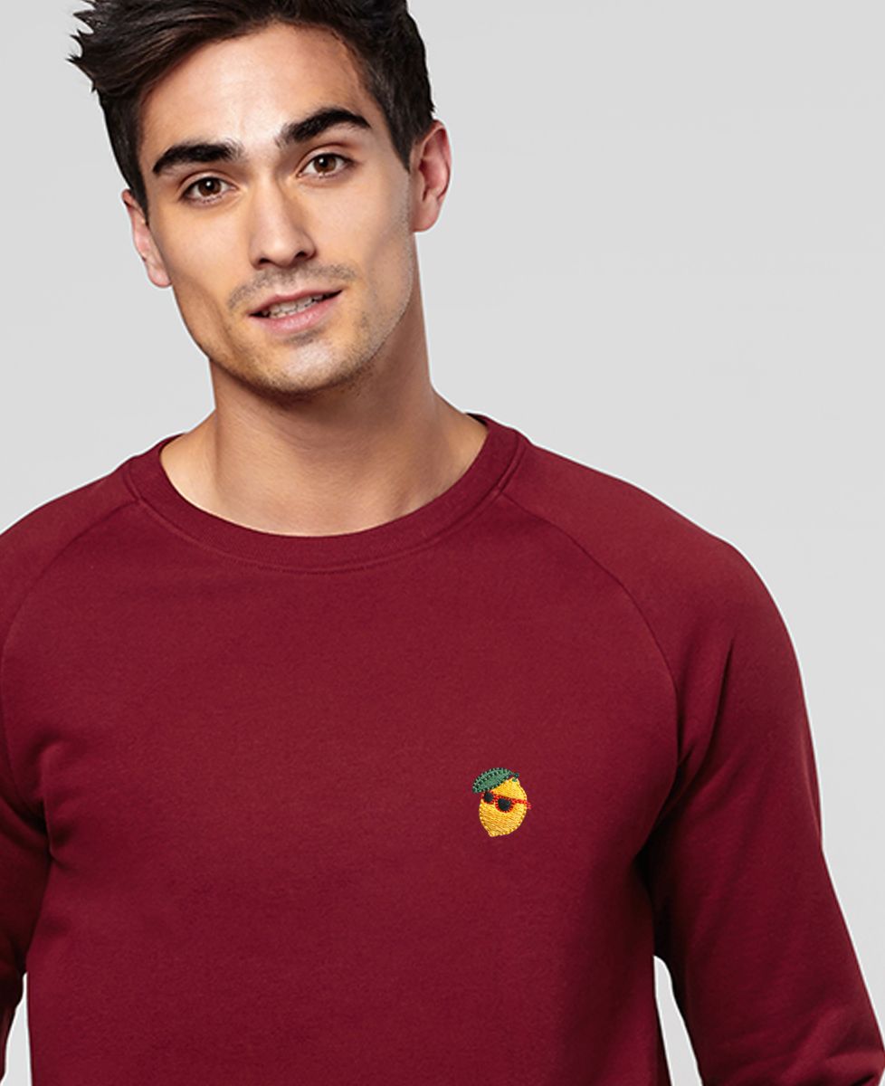 Sweatshirt Mann Coole Zitrone (gestickt)