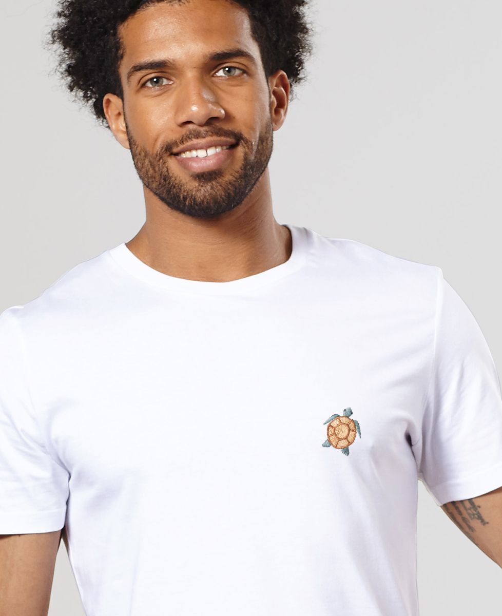 Camiseta para hombre Tortuga marina (bordada) - Animales