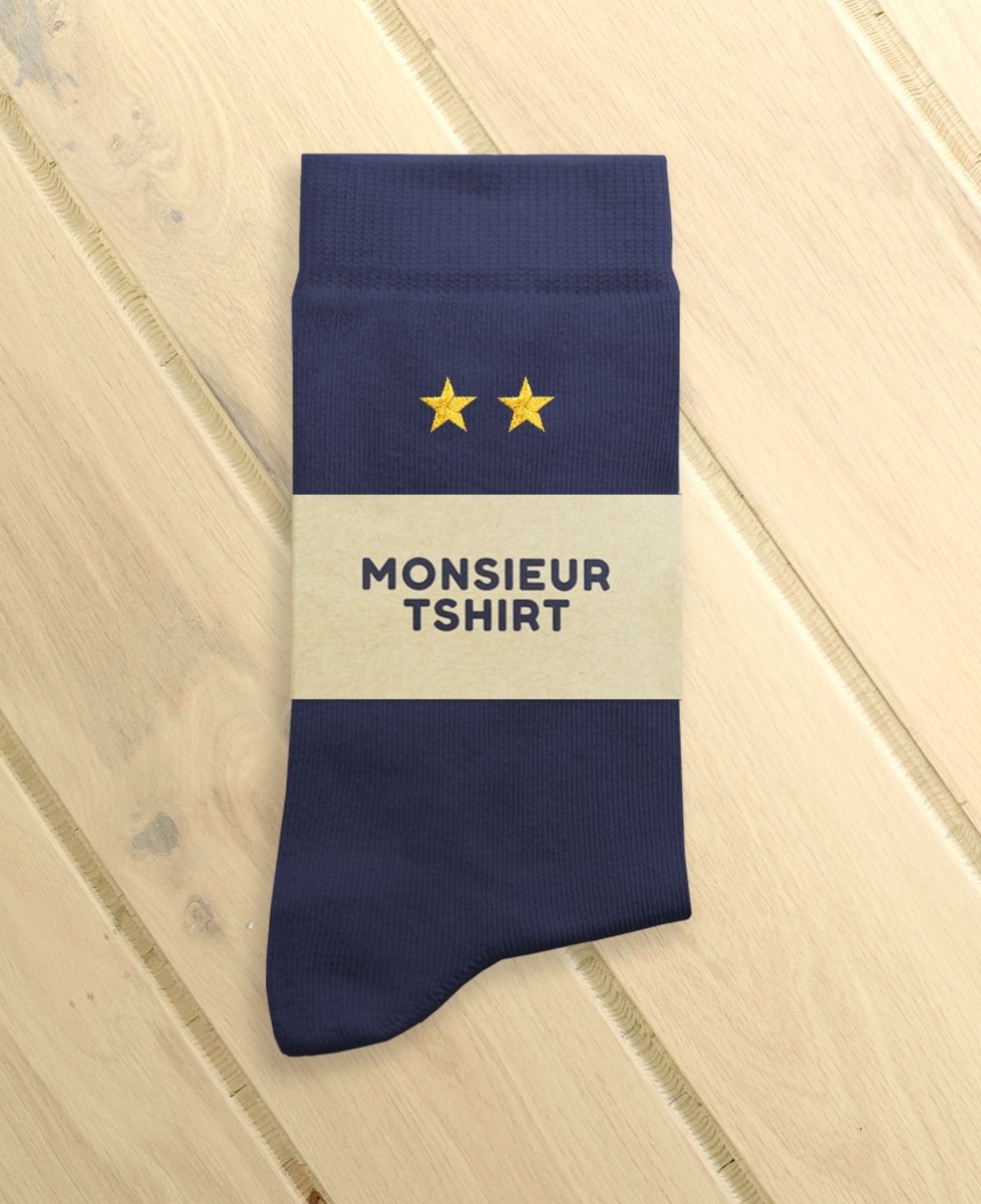 Calcetines de hombre Dos estrellas (bordadas) - Deporte, Fútbol