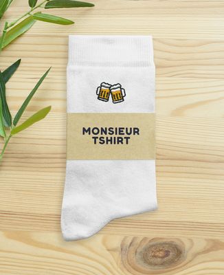 Socken für Herren Glas Bier (gestickt) - Aperitif