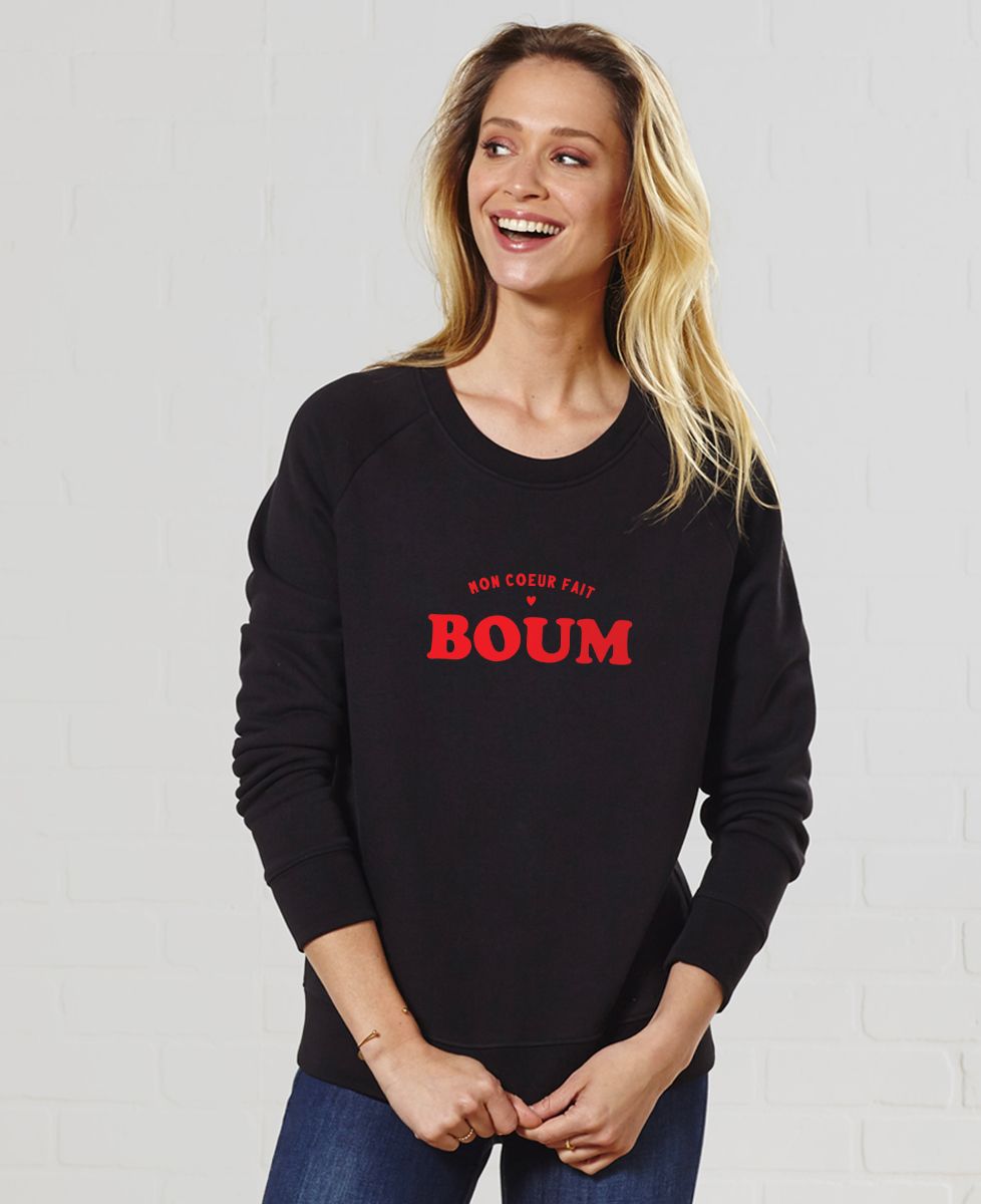 Sweat mon coeur fait boum Clearance