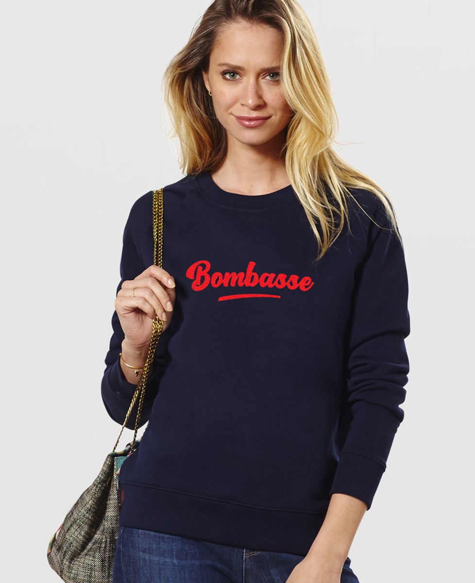 Sweatshirt femme Bombasse (effet velours)