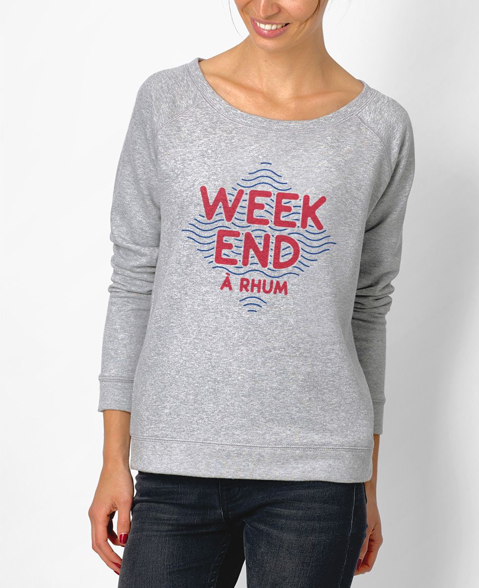 Sweatshirt femme Weekend à rhum