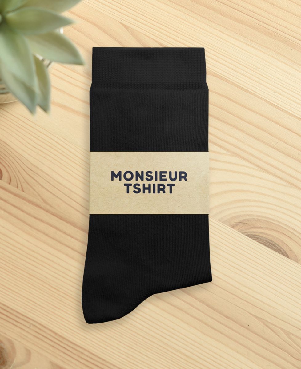 Chaussettes homme Petit coeur brodé personnalisé - Cadeaux Couple