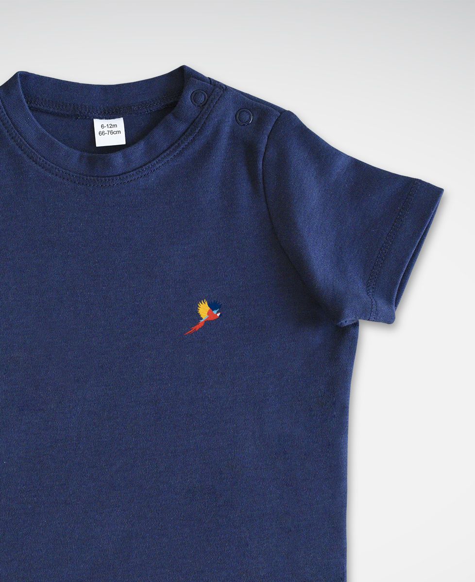 T-shirt bébé Perroquet (brodé) - Animaux