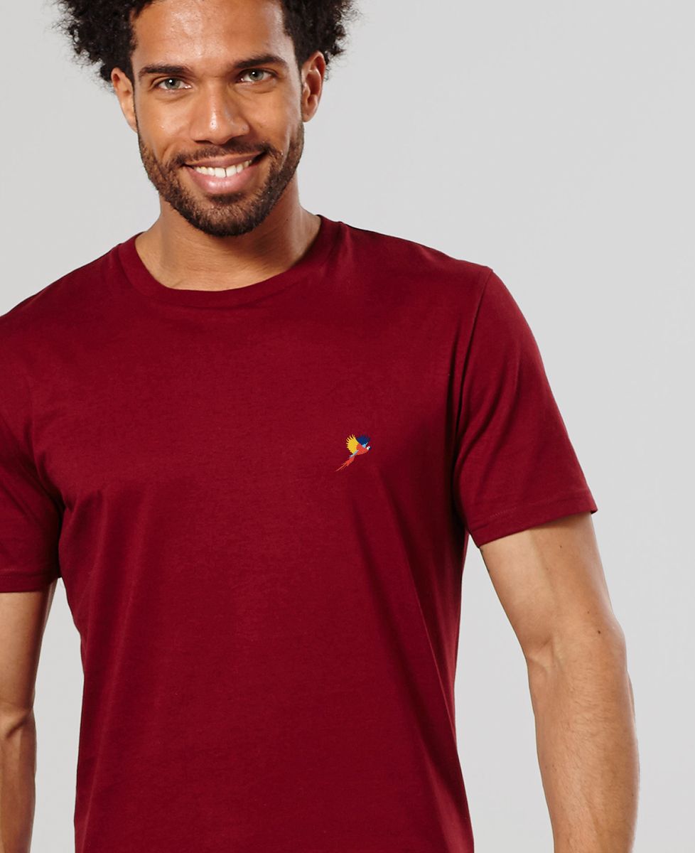 Men's T-Shirt Parrot (embroidered) - Animals