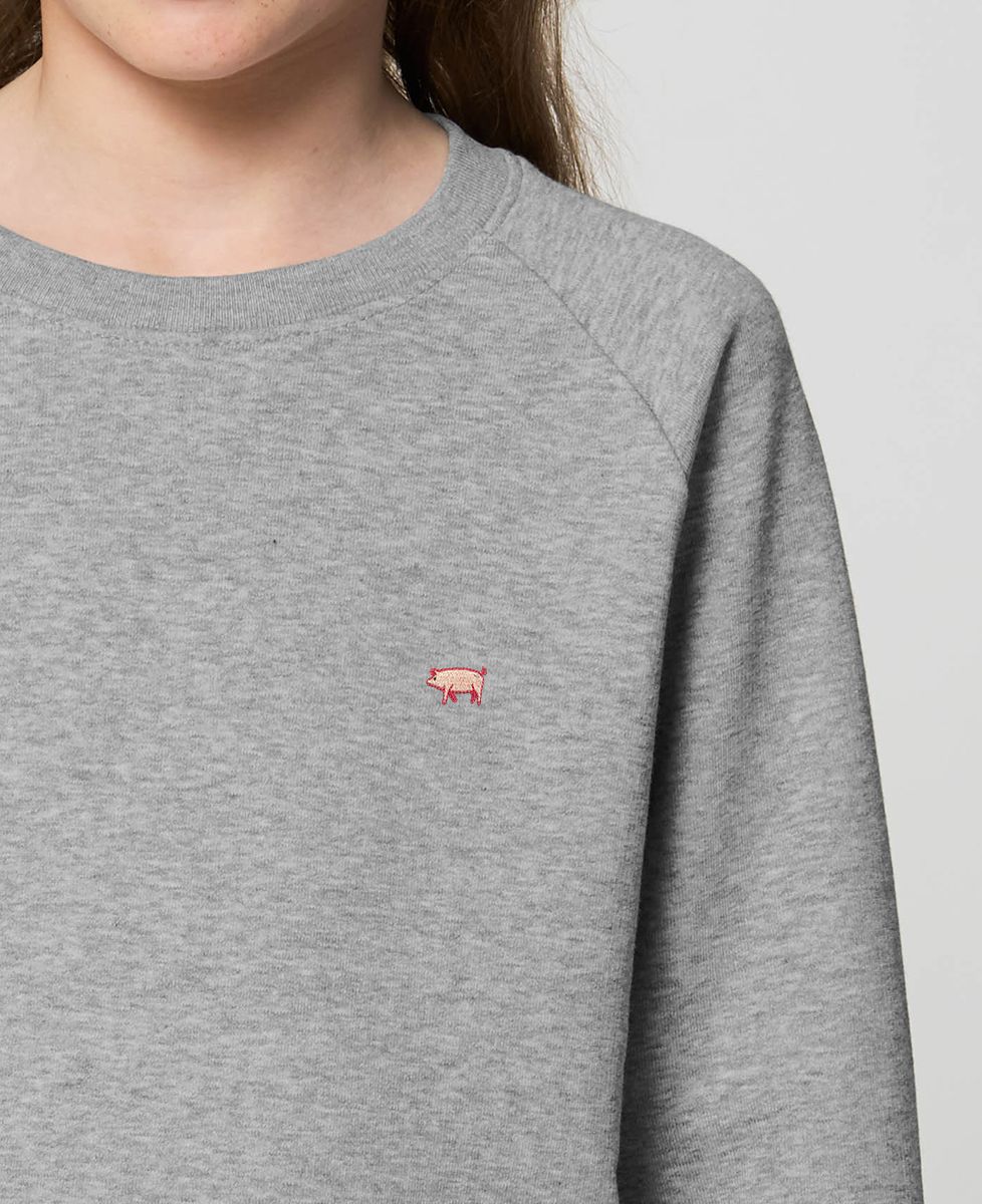 Sweatshirt enfant Cochon (brodé) - Animaux