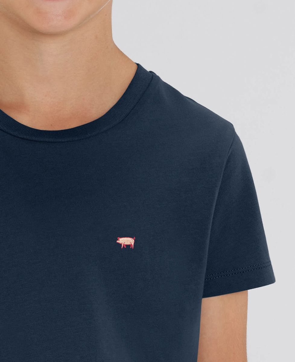 T-shirt enfant Cochon (brodé) - Animaux