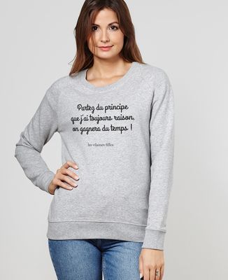Sweatshirt femme Partez du principe