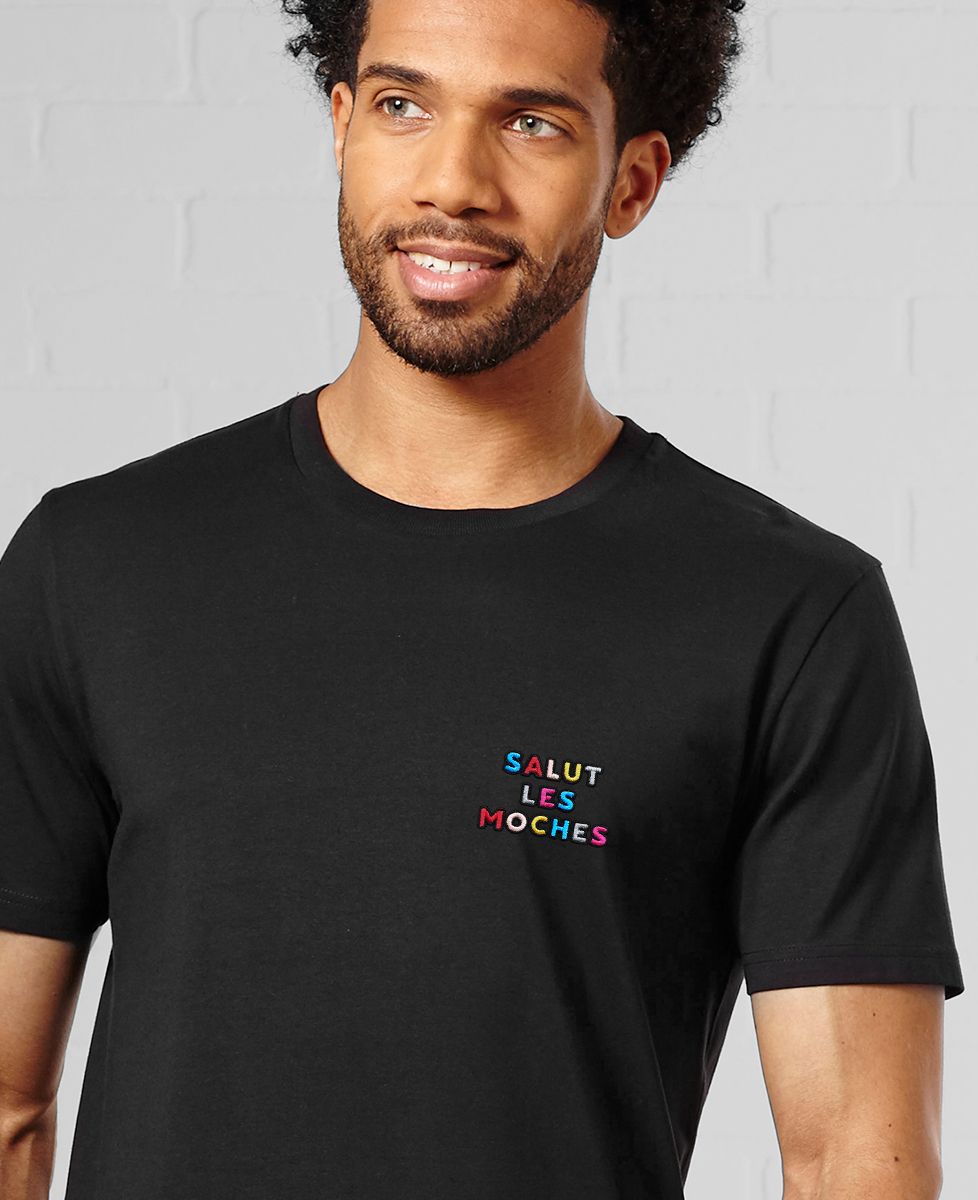 HUGO - T-shirt en jersey de coton unisexe à imprimé graphique - Noir