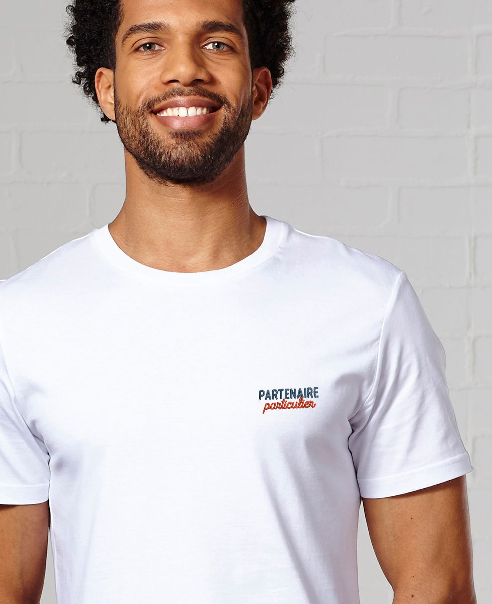 T-shirt homme Partenaire particulier (brodé) - Cadeaux Couple