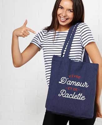 Tote bag Vivre d'amour et de raclette