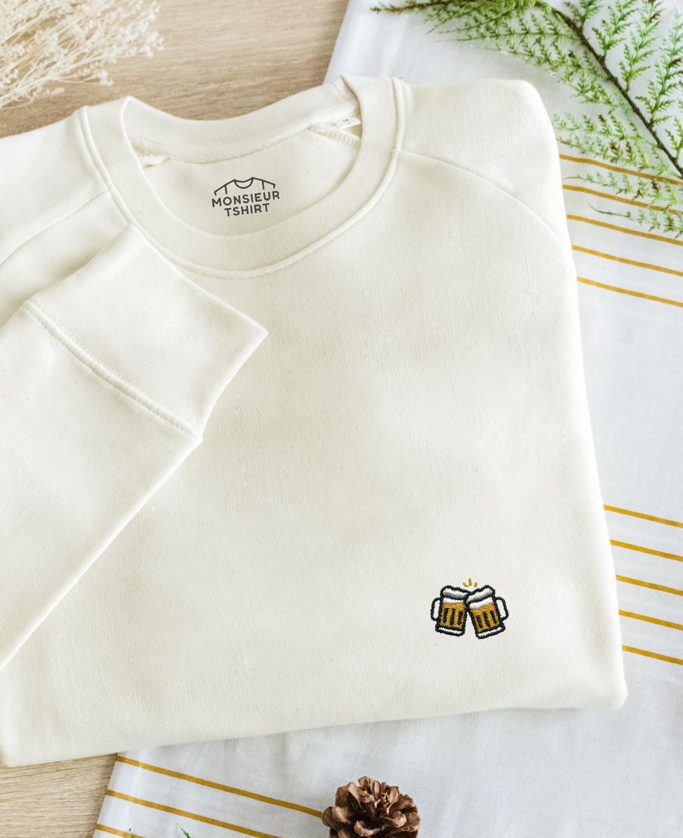 Men's sweatshirt Pints of beer (embroidered) - Aperitif