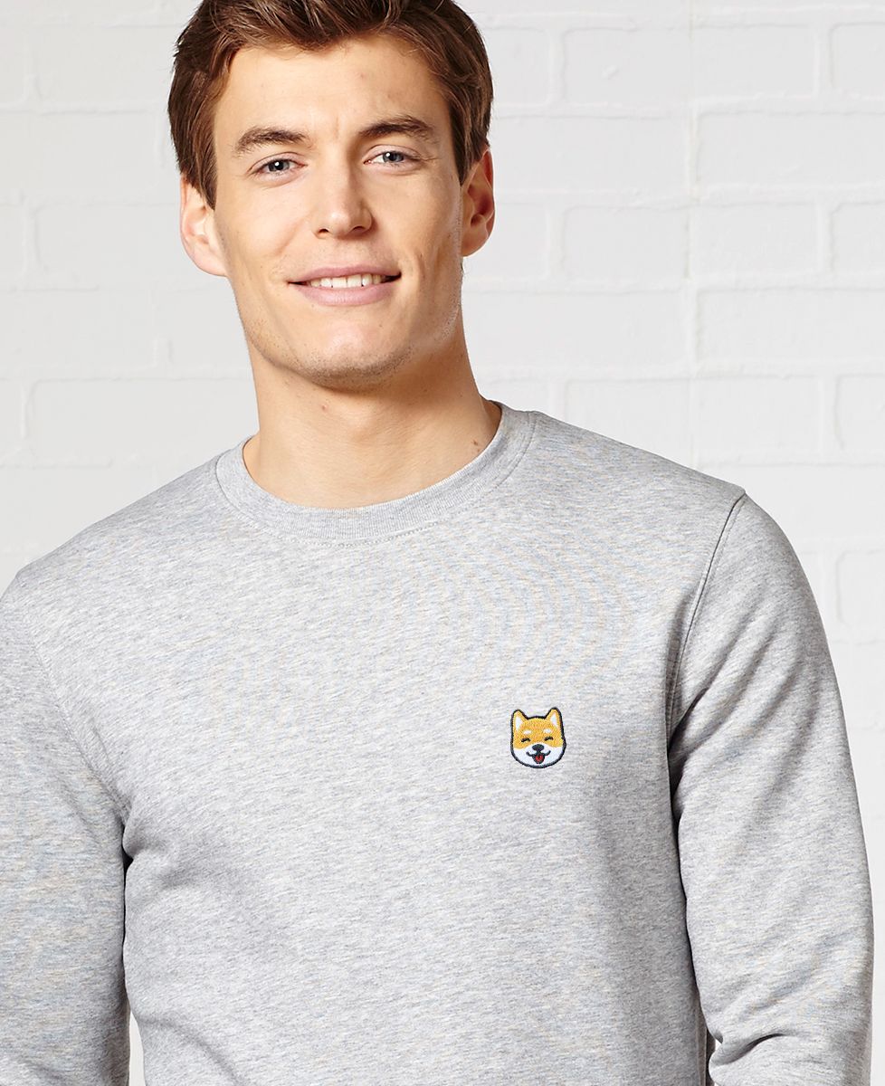 Heren sweatshirt Shiba (geborduurd) - Dieren