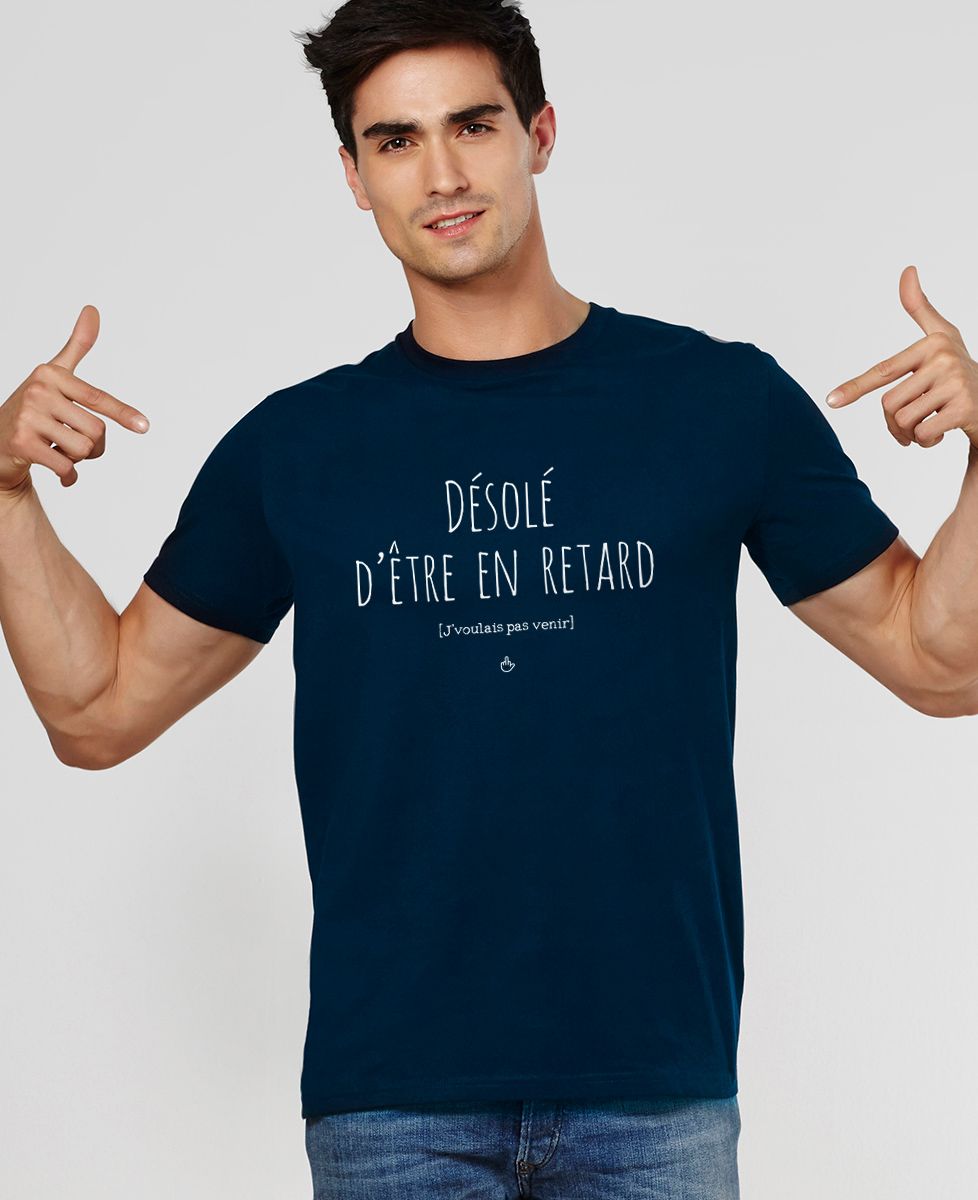 T-shirt homme Désolé d'être en retard - Apéro, Cadeaux Couple