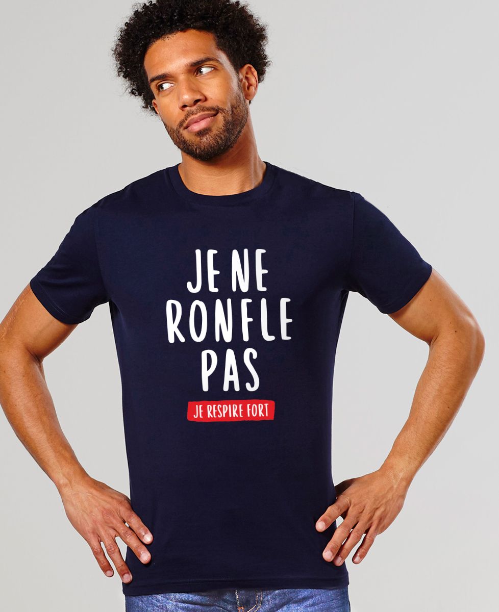 T-shirt homme Je ne ronfle pas je respire fort