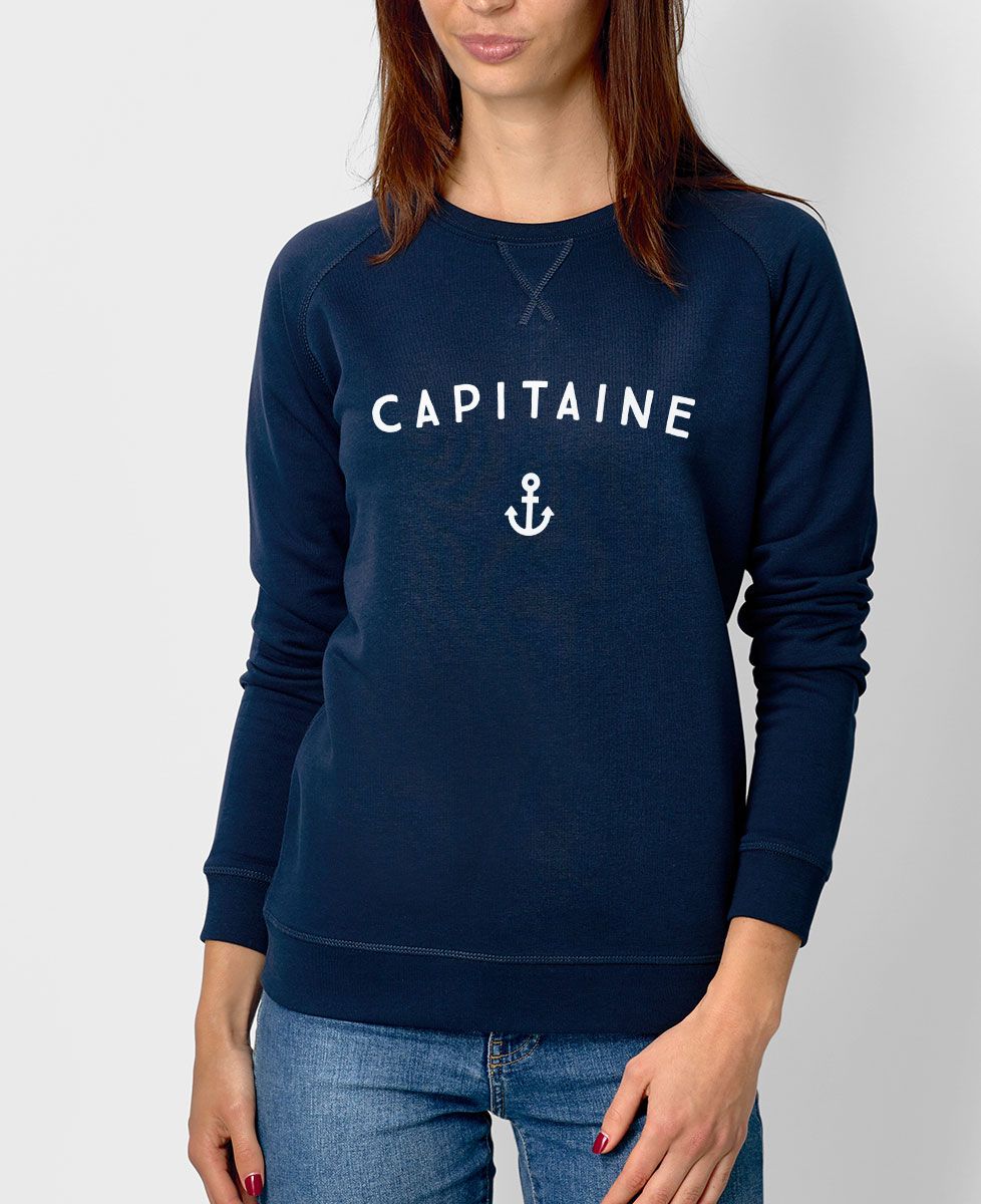 Sweatshirt femme Capitaine - Sport, Football, Duo assortis