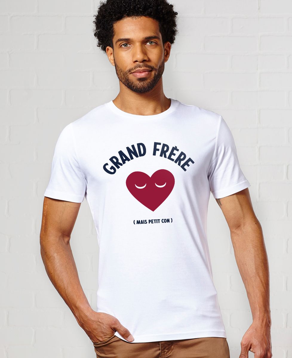 T-shirt homme Grand frère mais petit con - Cadeaux Frère