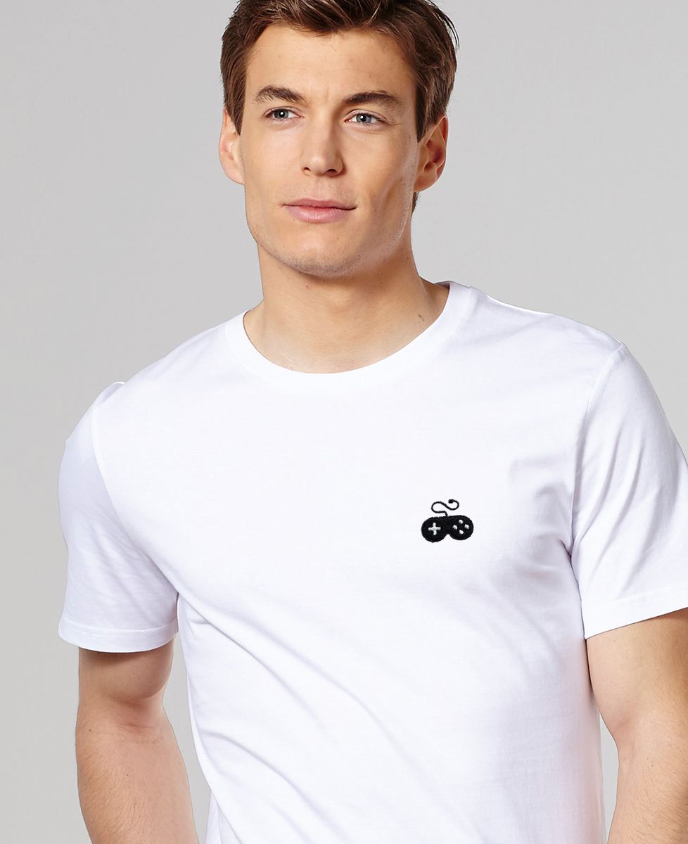 T-Shirt für Männer Gamer-Controller (bestickt) - Geek & Videospiele