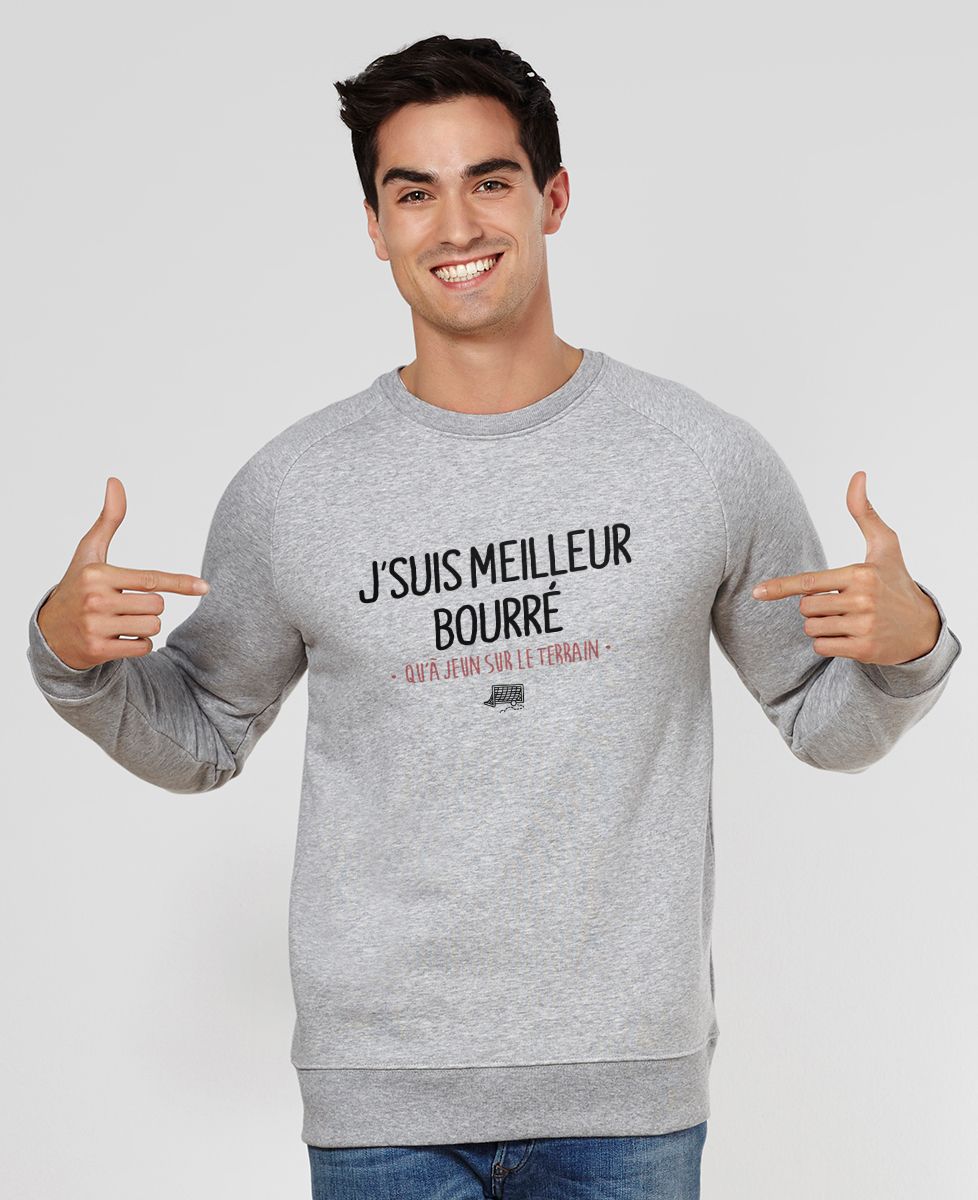 Sweatshirt homme J'suis meilleur bourré - Sport, Apéro, Football
