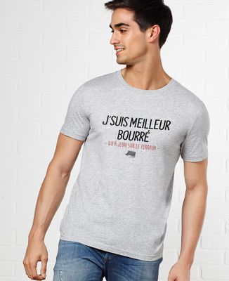 T-Shirt homme J'suis meilleur bourré