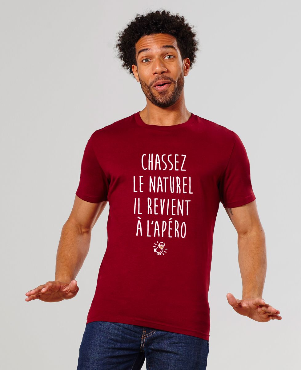 T-shirt homme Chassez le naturel - Apéro