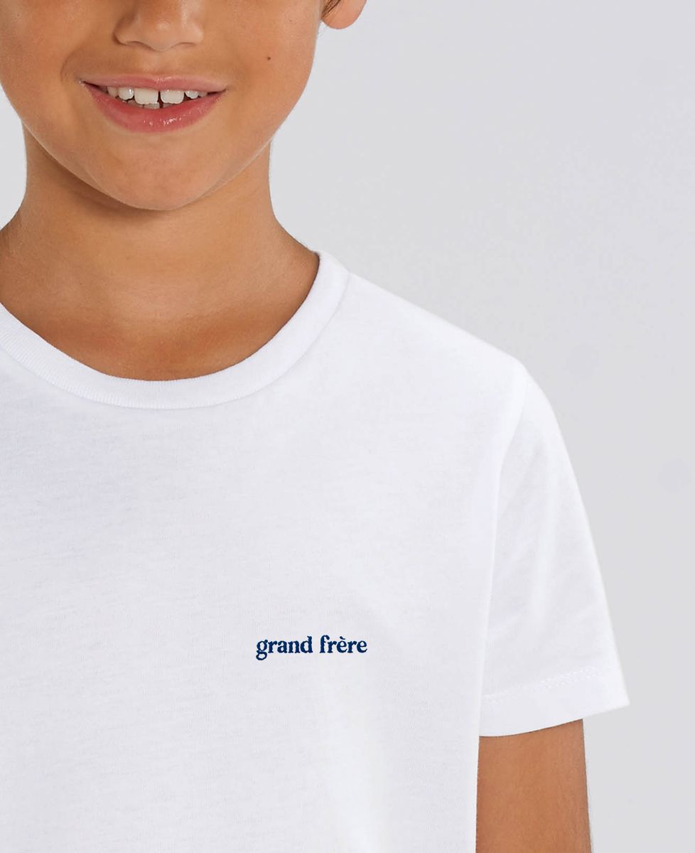 T-shirt enfant Grand frère (brodé) - Cadeaux Frère