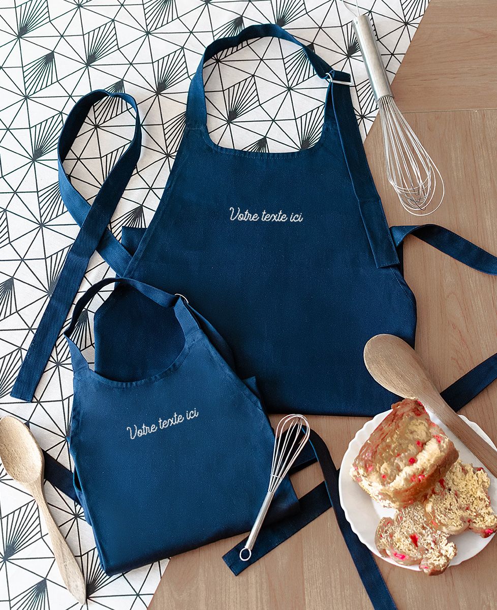 FCXQG 1 Pcs Tablier De Cuisine Enfant Personnalisé Cadeaux De Cuisine Convient Pour La Cuisine La Pâtisserie La Peinture Tablier Pour La Peinture Tablier À Double Poche