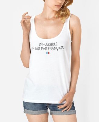Débardeur femme Impossible n'est pas français