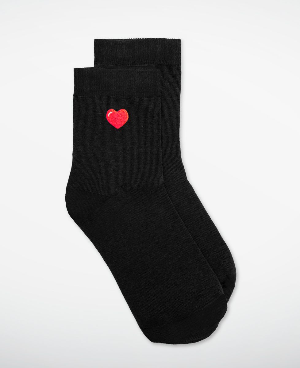 Women's socks Heart (embroidered) - Couple gifts