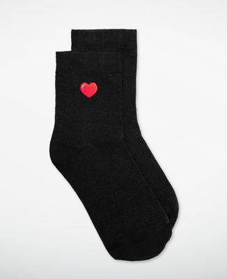 Women's socks Heart (embroidered) - Couple gifts