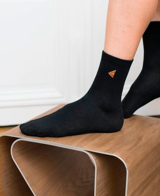 Men's socks Pizza (embroidered)
