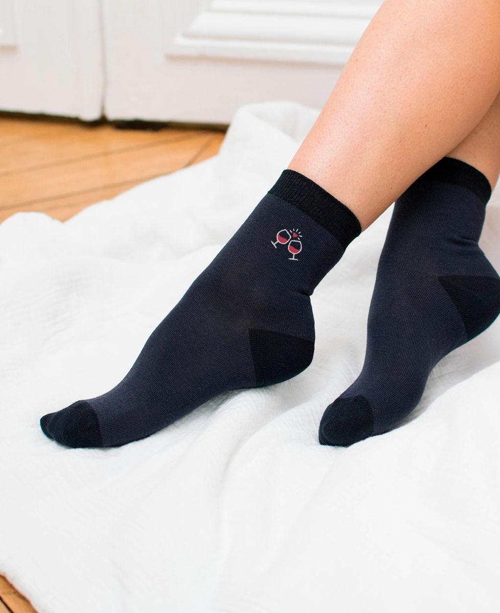 Socken für Damen Prost (gestickt) - Aperitif