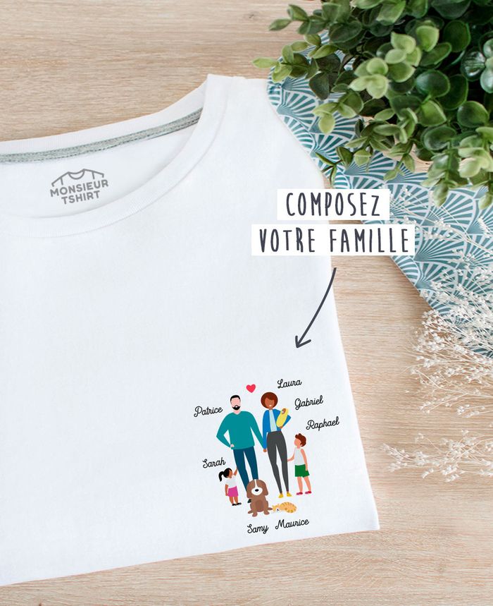 T-Shirt homme Famille personnalisée