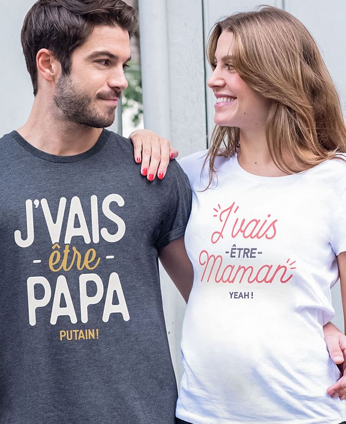 T-Shirt homme J'vais être papa putain !